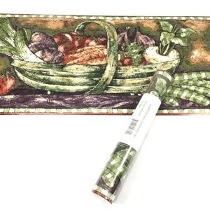 Wallpaper Border PURPLE Green Country Vegetable